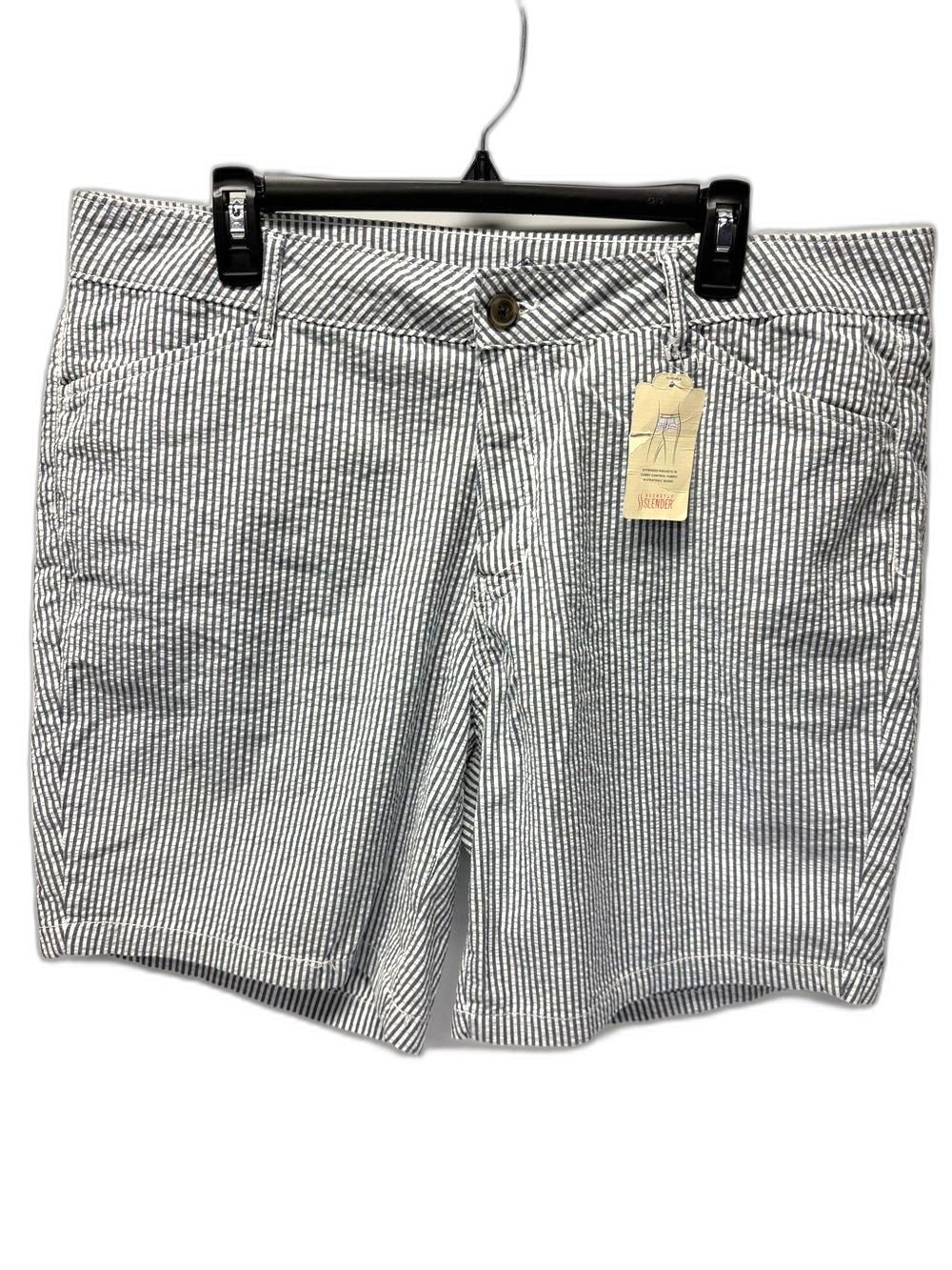 St. John's Bay Womens 16W Secretly Slender Striped Seersucker Shorts